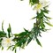 7" White Mini Spring Wreath Unlit Floral and Foliage Door or Wall Accent